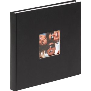 Walther Fotoalbum Fun 26x25 cm schwarz 40 weiße Seiten