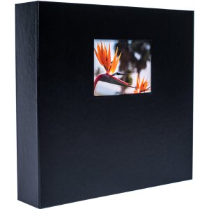 HNFD Maxi-Fotoalbum Lona schwarz 34,5x33 cm 100 Seiten...