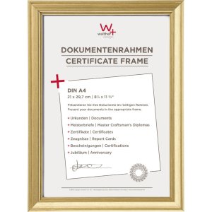 Walther Bilderrahmen Lounge gold 21x29,7 cm A4 Holzoptik