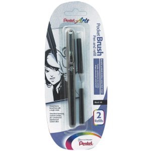 Pentel XGFKP/FP10 Taschenpinsel Nylonspitze Blister + 2...