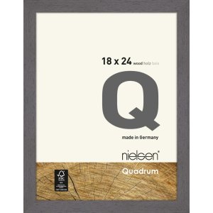 Nielsen Holz-Wechselrahmen Quadrum 18x24 cm grau