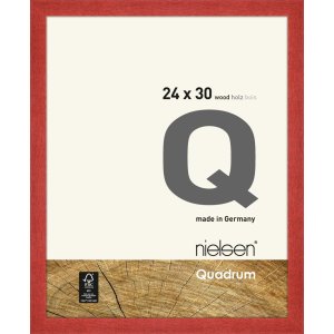 Holz-Wechselrahmen Quadrum 24x30 cm rot