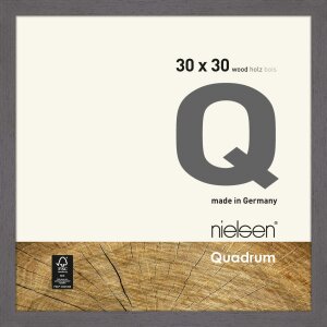 Holz-Wechselrahmen Quadrum 30x30 cm grau