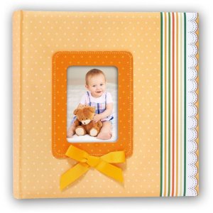 ZEP Babyalbum Ribbon Orange 31x31 cm 60 weiße Seiten