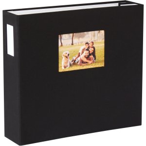 HNFD XL Fotoalbum LONA schwarz 37,5x34 cm für 1008...