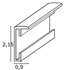 Deknudt S024 Alurahmen schmales Blockprofil 10x15 cm bis...