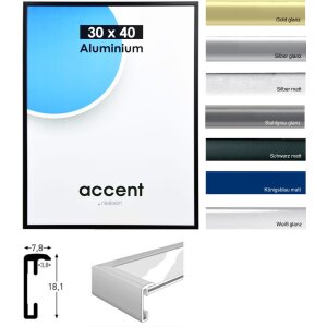 Nielsen Accent Alurahmen Bilderrahmen 10x15 cm bis 70x100...