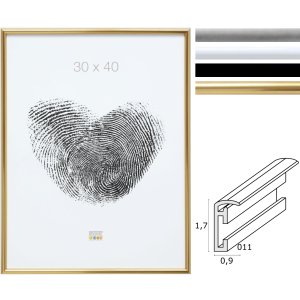 Deknudt S011 Kunststoffrahmen Halbrundprofil Schmal 9x13...