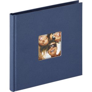 Walther Design-Fotoalbum Fun blau 18x18 cm 30 schwarze...