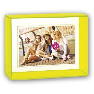 ZEP Acrylrahmen Fotorahmen Neon Yellow 10x15 cm...