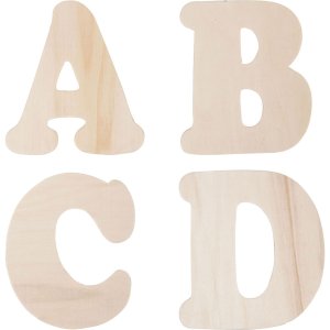 Clayre & Eef Buchstaben A-Z Holz 11 cm natur...