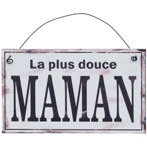 MAMAN Blechschild weiß - 6Y1329F Clayre Eef