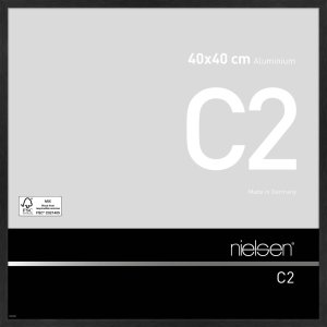 Nielsen Alurahmen C2 40x40 cm schwarz matt Normalglas...