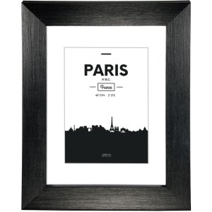 Kunststoffrahmen Paris, Schwarz, 10 x 15 cm