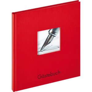 Gästebuch Fun 23x25 cm rot