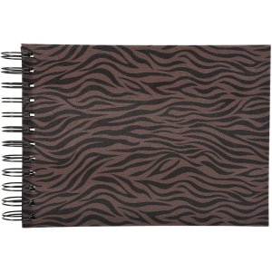 Exacompta Spiralalbum Zebra 23x16 cm 50 schwarze Seiten