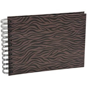 Exacompta Spiralalbum Zebra 23x16 cm 50 schwarze Seiten