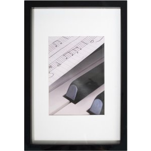 Bilderrahmen Holz PIANO schwarz 20x30 cm 3D-Wirkung