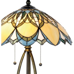 LumiLamp Schreibtischlampe Tiffany Ø 40x60 cm blau...