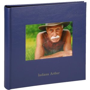 HNFD Fotoalbum KOLARA 30x30 cm blau personalisierbar 100...