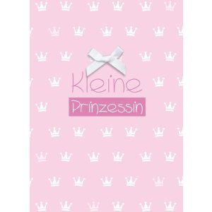 Goldbuch Babykarte Kleine Prinzessin rosa mit Kronen...