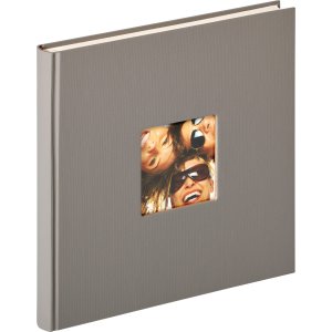 Walther Design-Fotoalbum Fun 26x25 cm grau 40 weiße...