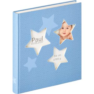 Walther Babyalbum Estrella blau 28x30,5 cm 50 weiße...