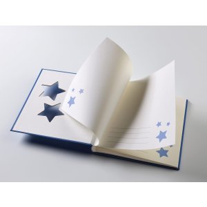 Walther Babyalbum Estrella blau 28x30,5 cm 50 weiße...