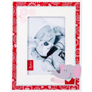 Goldbuch Baby Portraitrahmen Ele Bele rot 10x15 cm MDF...