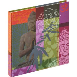 Walther Fotoalbum Buddha rot 26x25 cm 40 weiße Seiten