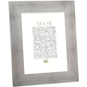 Bilderrahmen silber Holz 18,0 x24,0 cm S43BD