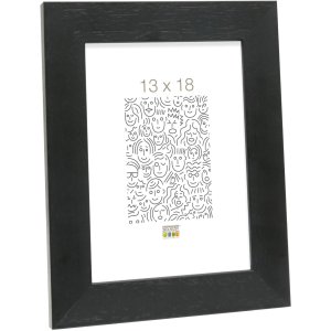 Bilderrahmen S226K2 schwarz Holz 13,0 x18,0 cm