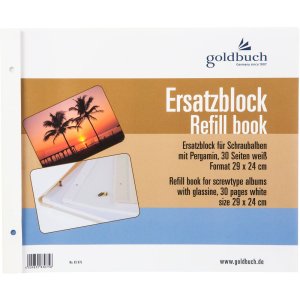 Goldbuch Ersatzblock 29x24 cm weiß für...