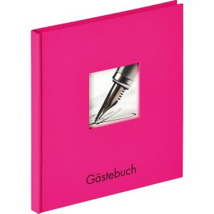 Walther Gästebuch Fun pink 23x25 cm 72 weiße...