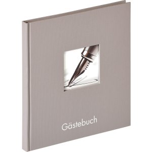 Walther Gästebuch Fun grau 23x25 cm 72 weiße...