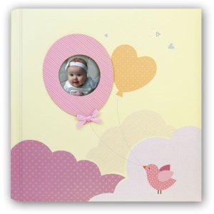 ZEP Babyalbum Penelope rosa 24x24 cm Kunstdruckeinband 40...