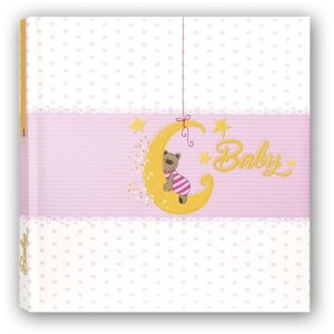 ZEP Babyalbum Mia rosa 24x24 cm Fotoalbum 40 weiße...