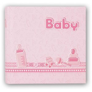 ZEP Babyalbum Bebe rosa 24x24 cm 40 weiße Seiten