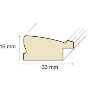 Ceanothe Holzrahmen Hades farbige Kante 10x15 bis 50x70...