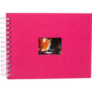 HNFD Spiralalbum BULDANA fuchsia 23x17 cm 40 weiße...