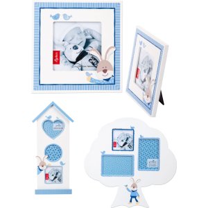 Goldbuch Semmelbunny Fotorahmen-Set Baby Blau Hasen Vogel...