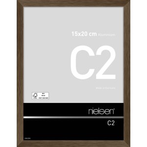 Nielsen Alurahmen C2 struktur walnuss matt 15x20 cm