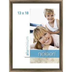 Nielsen Alurahmen Classic struktur walnuss 13x18 cm