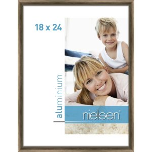 Nielsen Alurahmen Classic struktur walnuss 18x24 cm