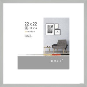 Nielsen Alurahmen Pixel 22x22 cm silber matt Premiumglas...