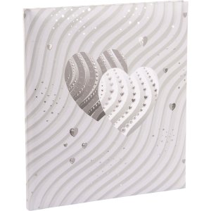 Goldbuch Hochzeitstagebuch Silver Hearts 23x25cm 44...