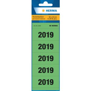 Herma Jahreszahlen 2019 für Ordner, 60 x 26 mm,...