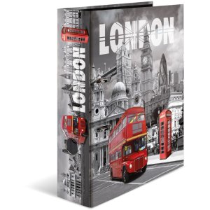 HERMA Motiv-Ordner A4 London Design robuste Hebelmechanik...