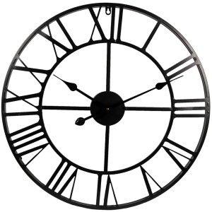 Uhr Ø 60x4 cm - 1xAA schwarz - 5KL0138