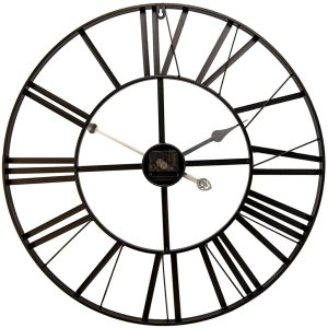 Uhr Ø 60x4 cm - 1xAA Weiß - Schwarz - 5KL0140S